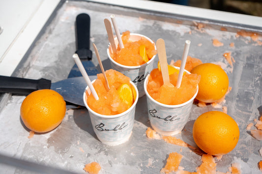 Iced cocktails at Strawberry Moon